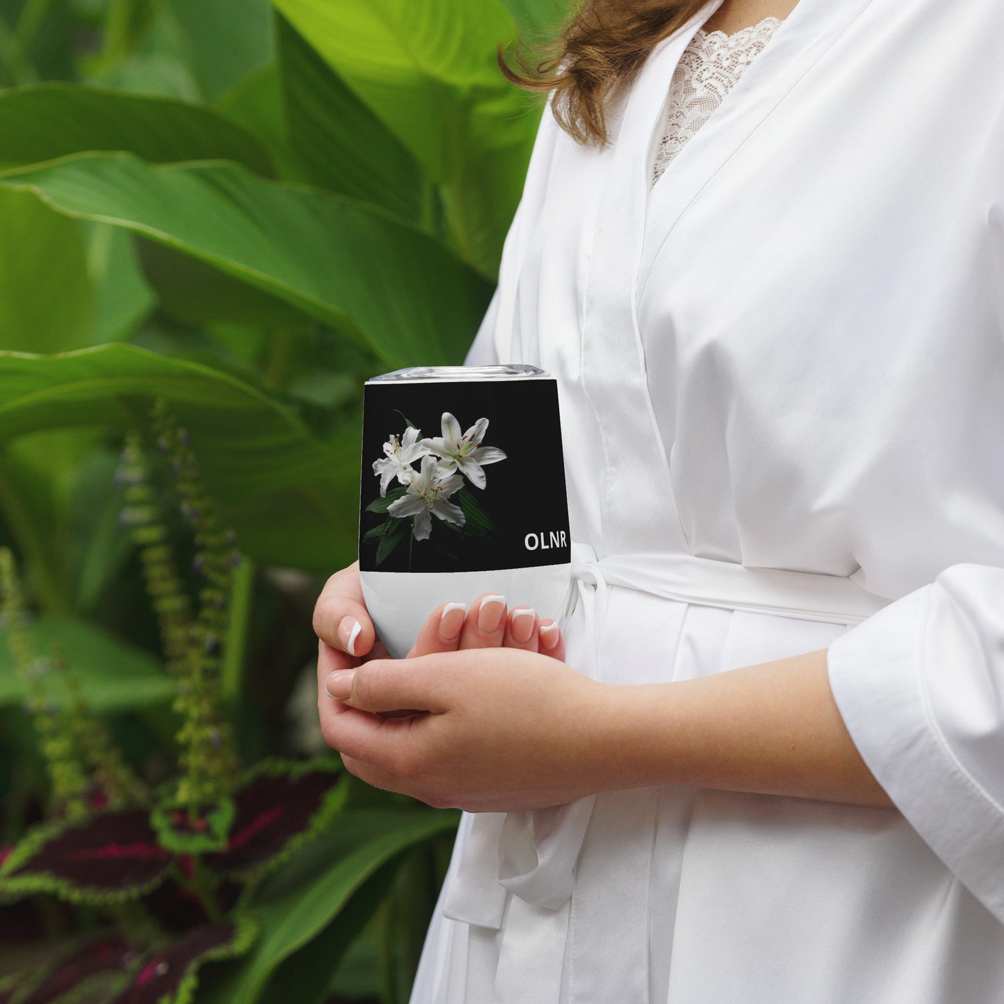 Floral OLNR Wine Tumbler